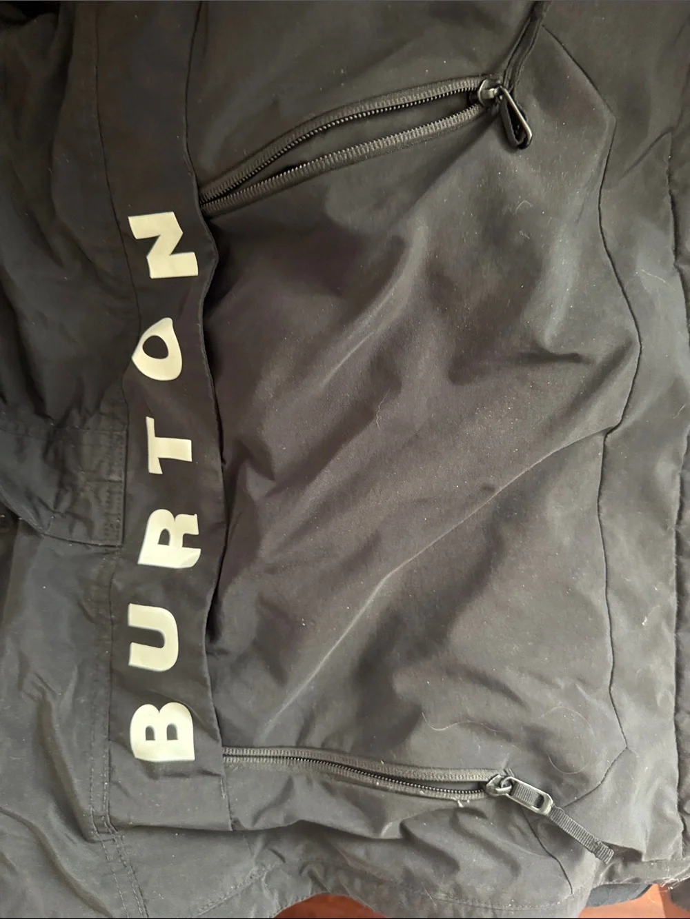 Burton Black Hooded Snowboard Jacket with Logo